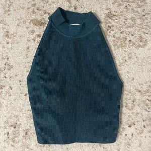 Aritzia Babaton Sculpt Knit Halter - Medium/Blue Teal